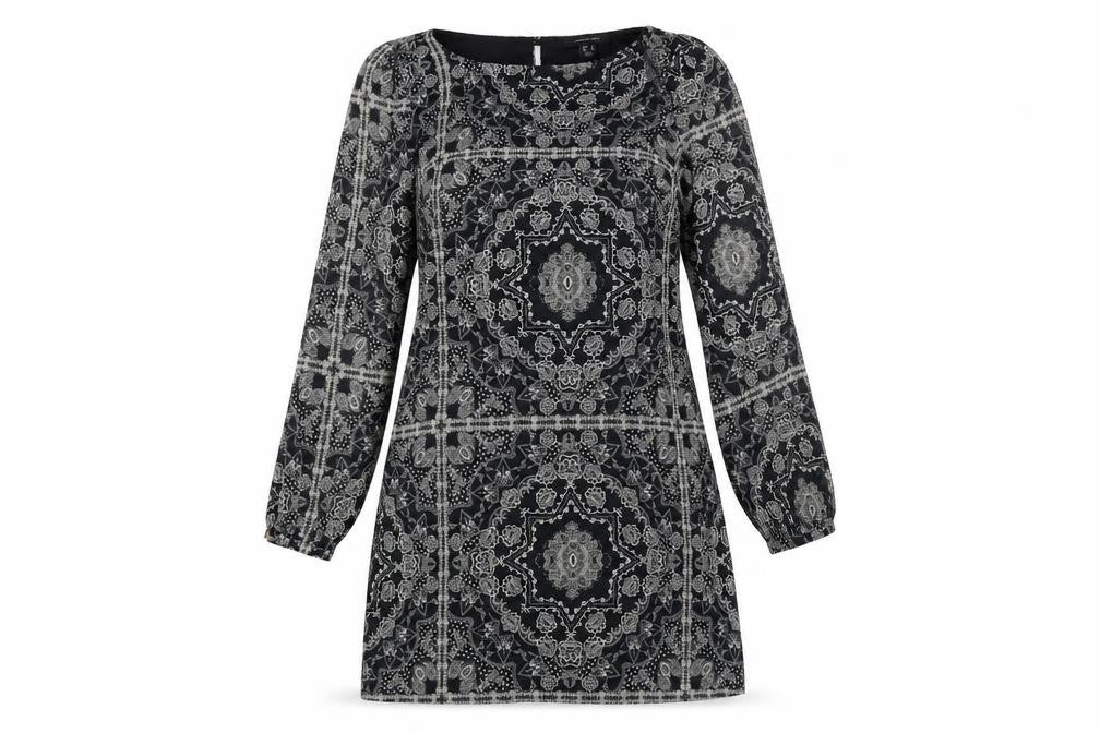 Atmosphere  Womens Black Fair Isle  A-Line  Size 10