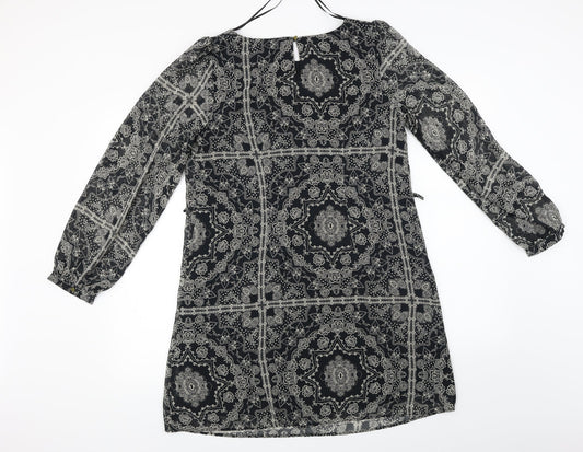 Atmosphere  Womens Black Fair Isle  A-Line  Size 10