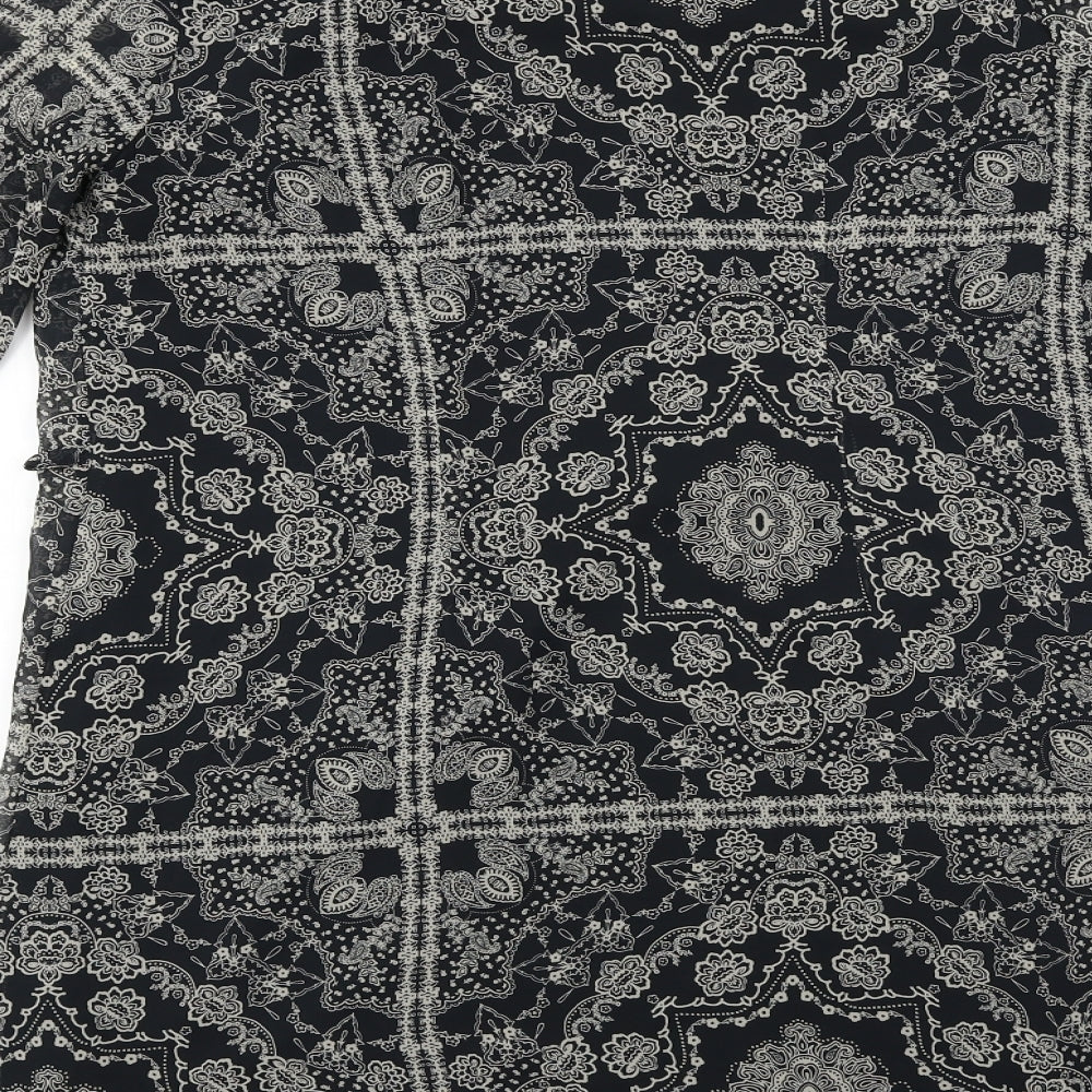 Atmosphere  Womens Black Fair Isle  A-Line  Size 10