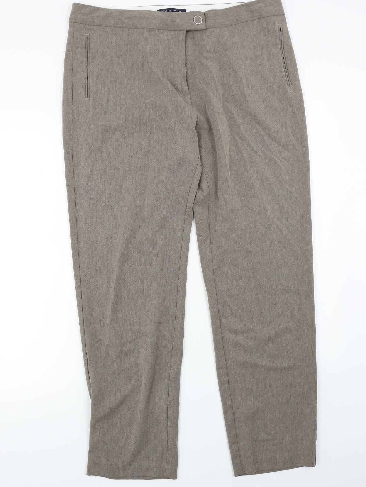 Marks and Spencer Womens Beige   Trousers  Size 16 L28 in