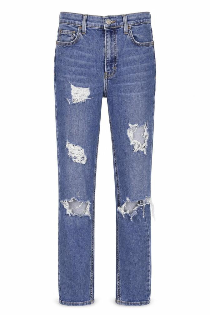 Topshop Womens Blue   Straight Jeans Size 30 L29 in