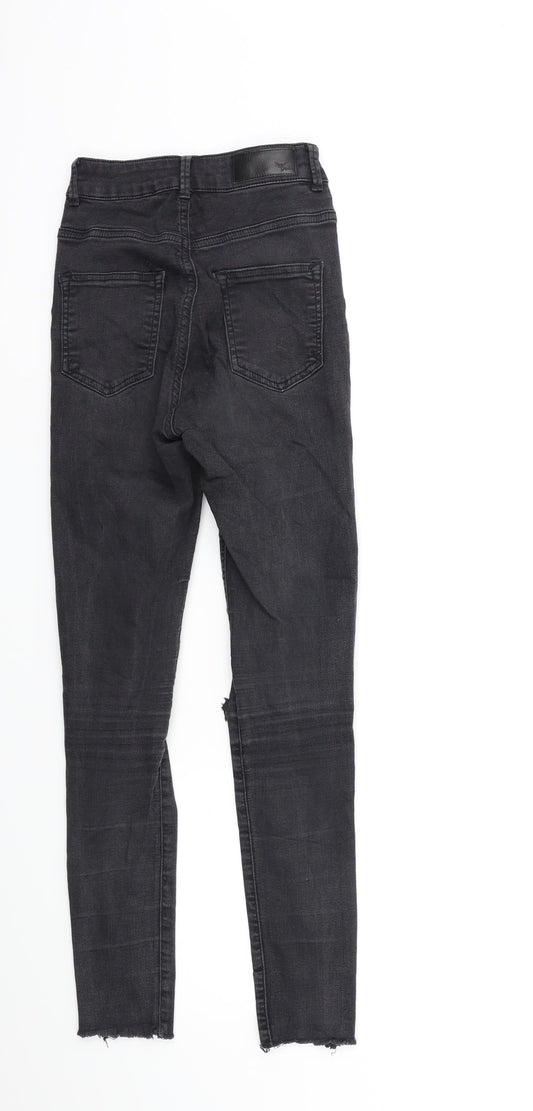 Never Denim Womens Black  Denim Skinny Jeans Size XS L27 in