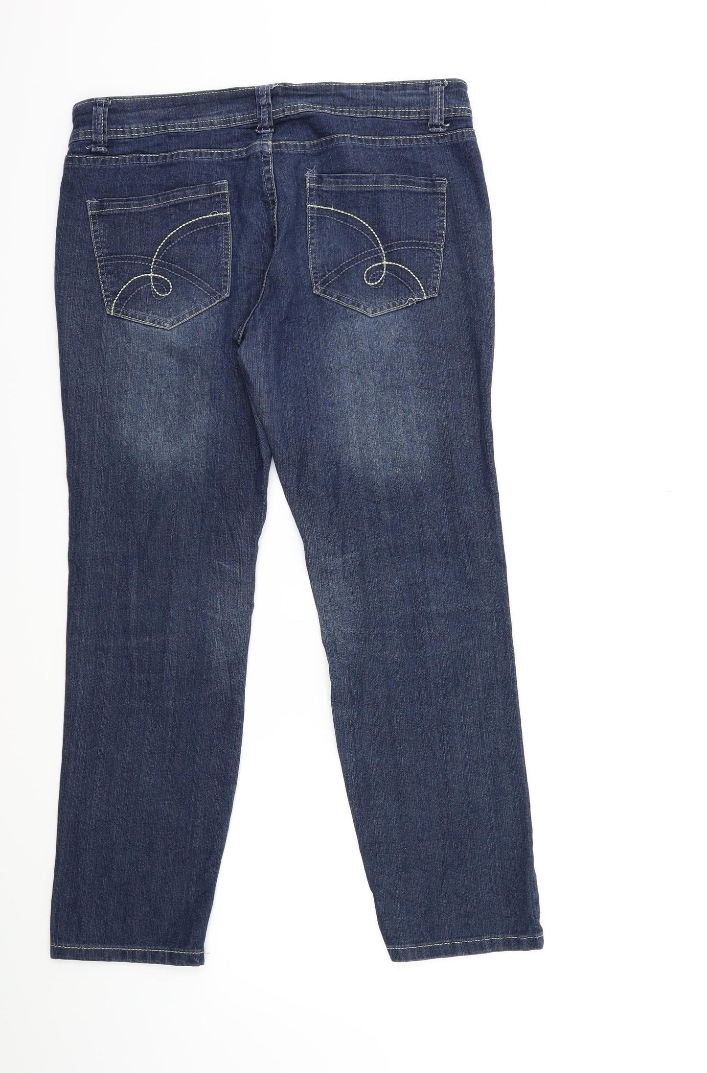 Preworn Womens Blue  Denim Skinny Jeans Size 34 in L28 in