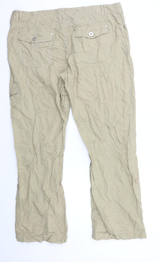 Evita Womens Beige   Trousers  Size 40 in L31 in
