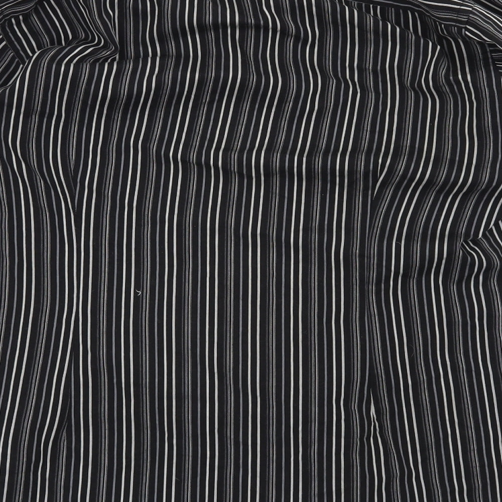 Cedar Wood State Mens Black Striped   Button-Up Size M