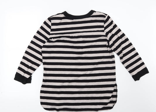 Wallis Womens Brown Striped  Basic Blouse Size M