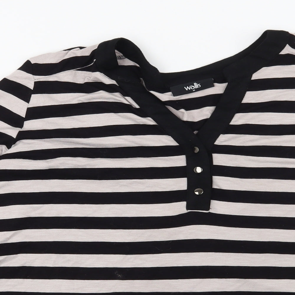 Wallis Womens Brown Striped  Basic Blouse Size M