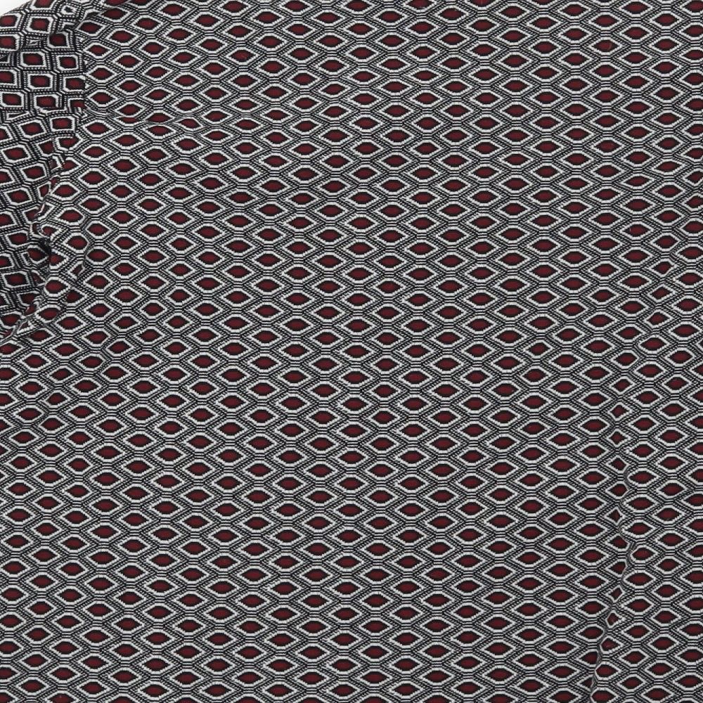 Papaya Womens Black Geometric  Pullover Sweatshirt Size 14