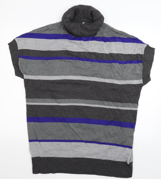 BHS Womens Multicoloured Striped Knit Pullover Jumper Size 18
