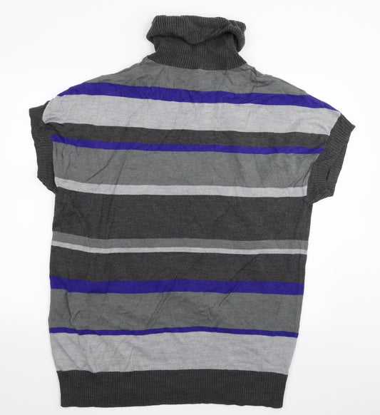 BHS Womens Multicoloured Striped Knit Pullover Jumper Size 18