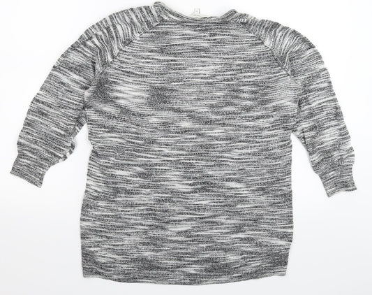 NEXT Womens Grey  Knit Pullover Jumper Size 16