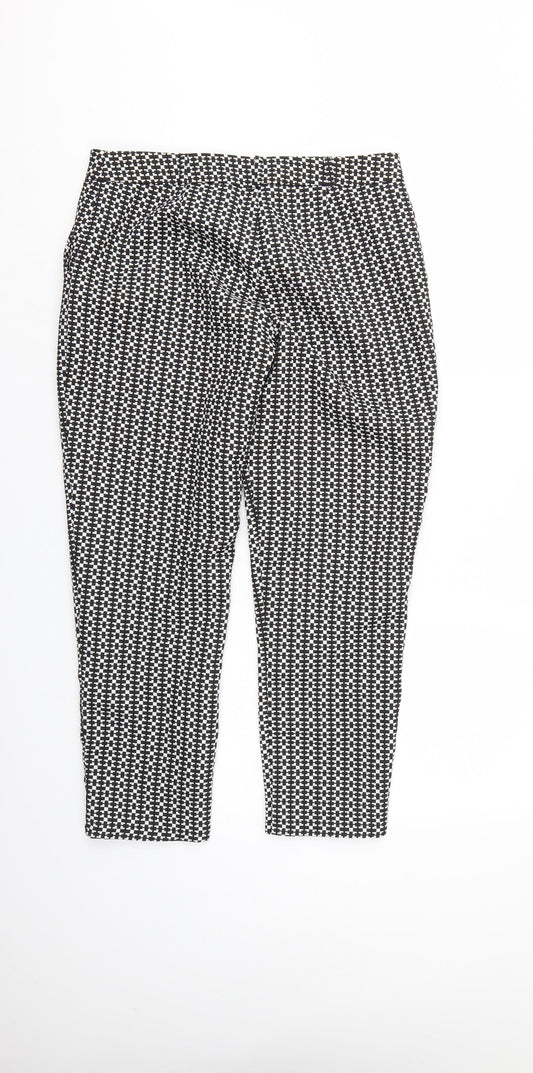 Miss Selfridge Womens Multicoloured Geometric  Trousers  Size 10 L25 in