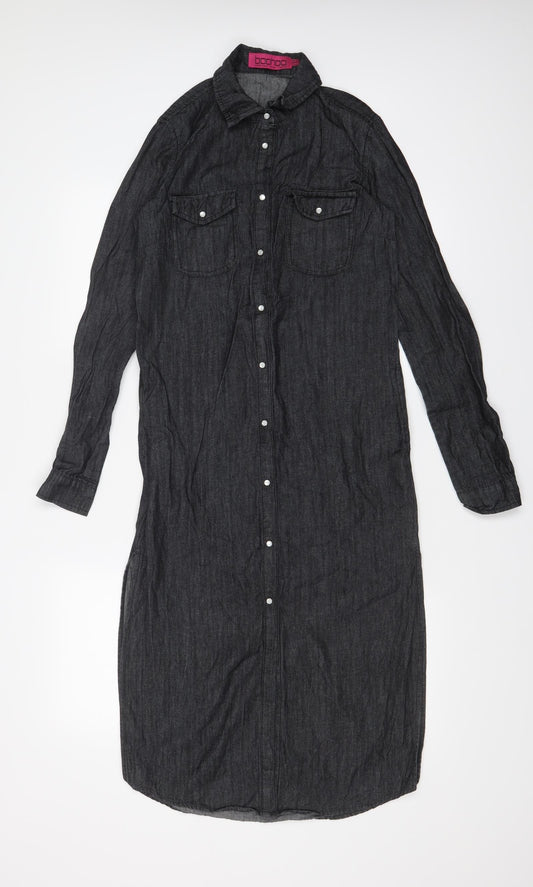 Boohoo Womens Black   T-Shirt Dress  Size 6