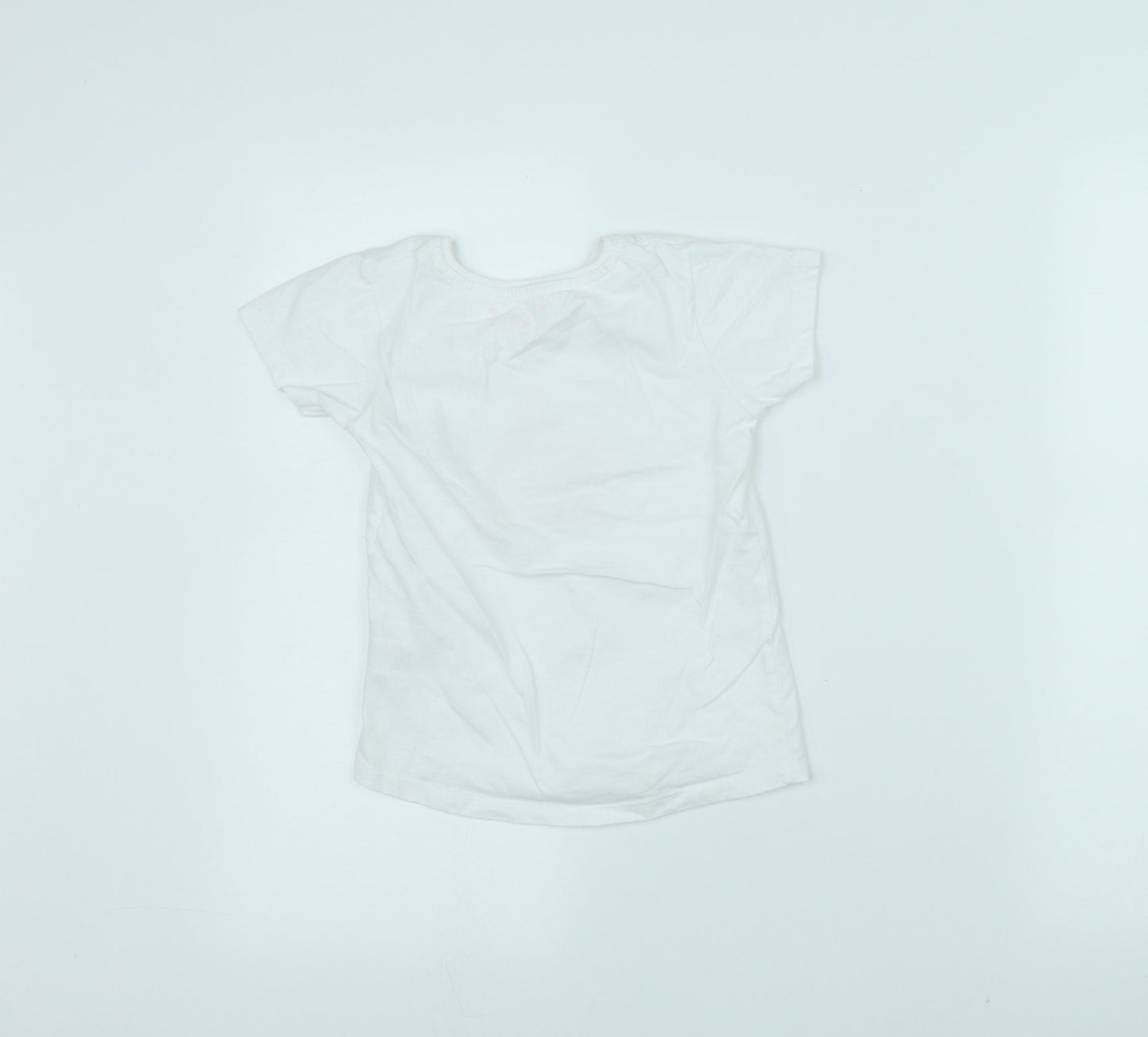 Primark Girls White   Basic T-Shirt Size 6-7 Years