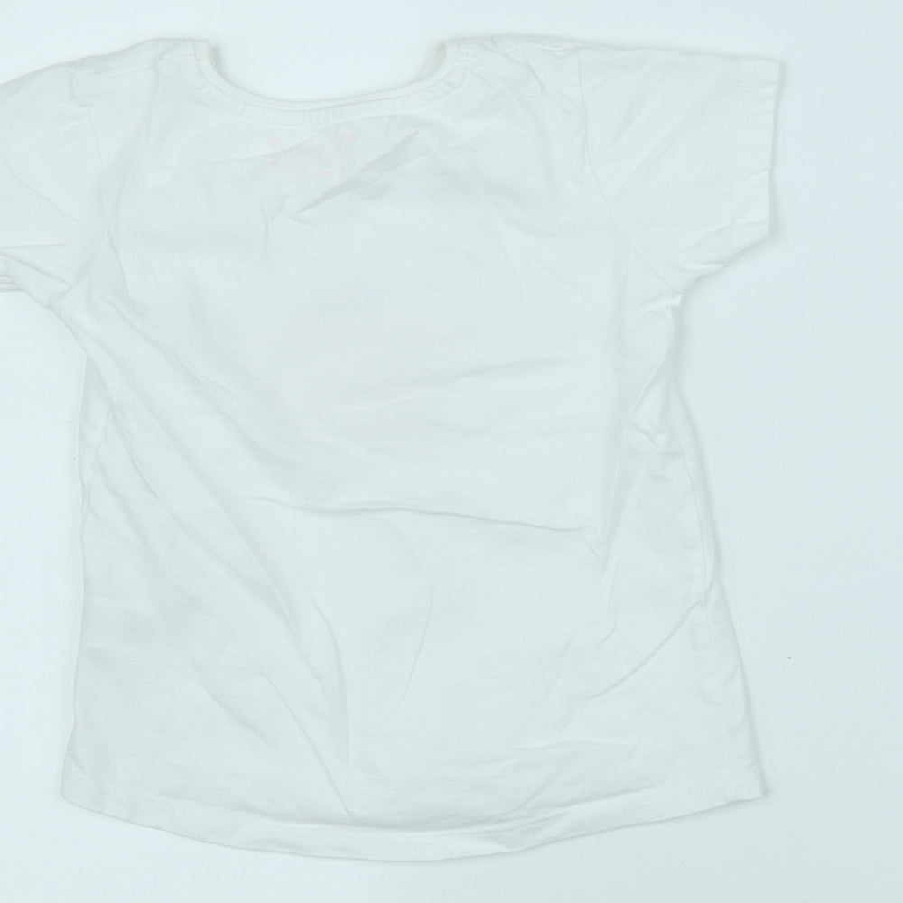 Primark Girls White   Basic T-Shirt Size 6-7 Years