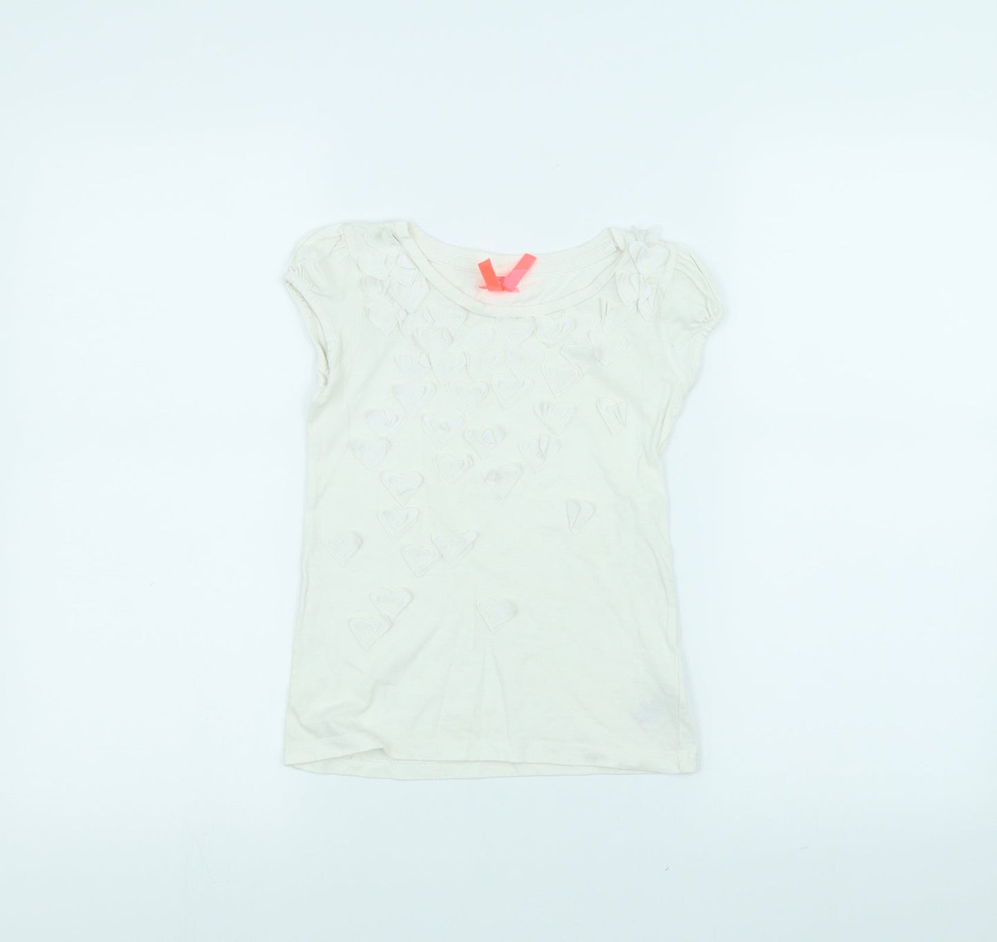NEXT Girls White   Basic T-Shirt Size 5 Years