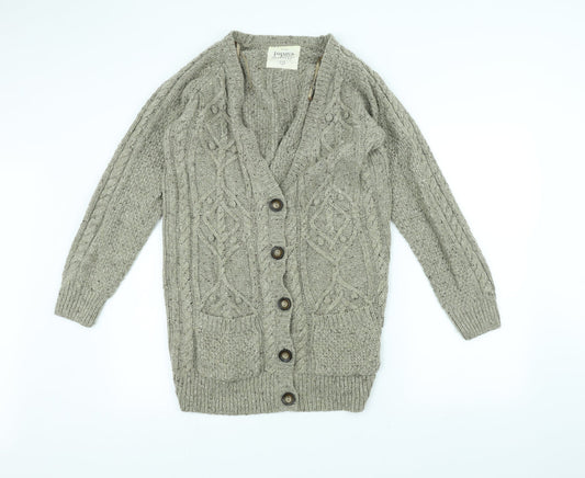 12 Womens Brown  Knit Jacket Coatigan Size 12