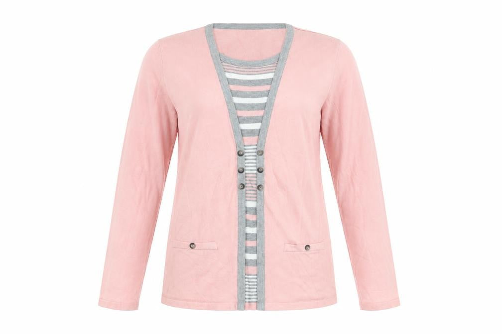 Bonmarché Womens Pink Cardigan Jumper Size 8