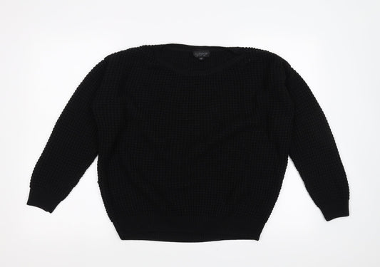 Topshop Womens Black   Pullover Jumper Size 8