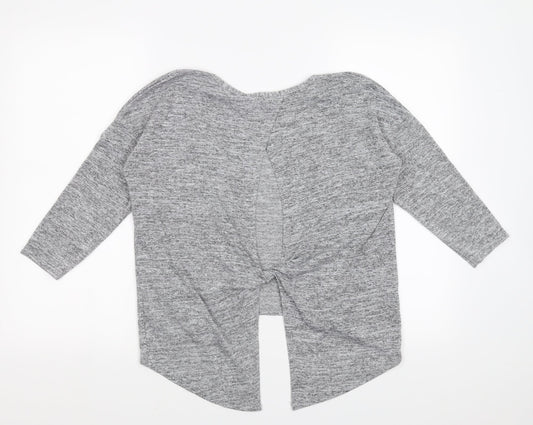 Miss Selfridge Womens Grey   Pullover Jumper Size 10  - Twist Detail