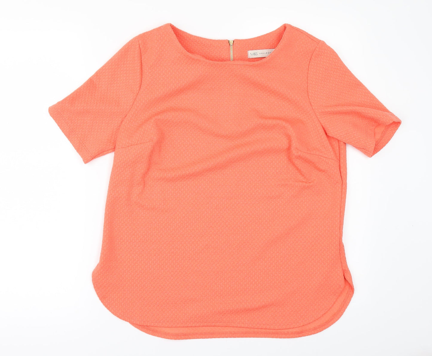 Marks and Spencer Womens Orange   Basic T-Shirt Size 12