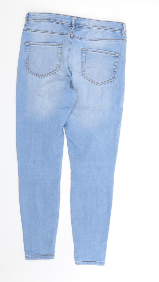 Denim & Co. Womens Blue  Denim Skinny Jeans Size 10 L27 in