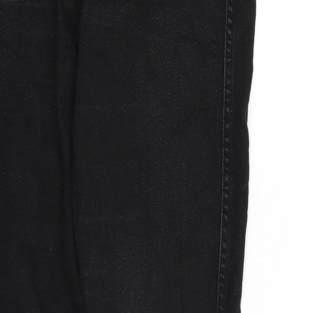 Preworn Womens Black  Denim Straight Jeans Size 32 in L32 in