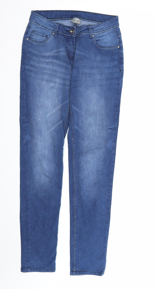 Up Fashion Womens Blue  Denim Straight Jeans Size 8 L32 in