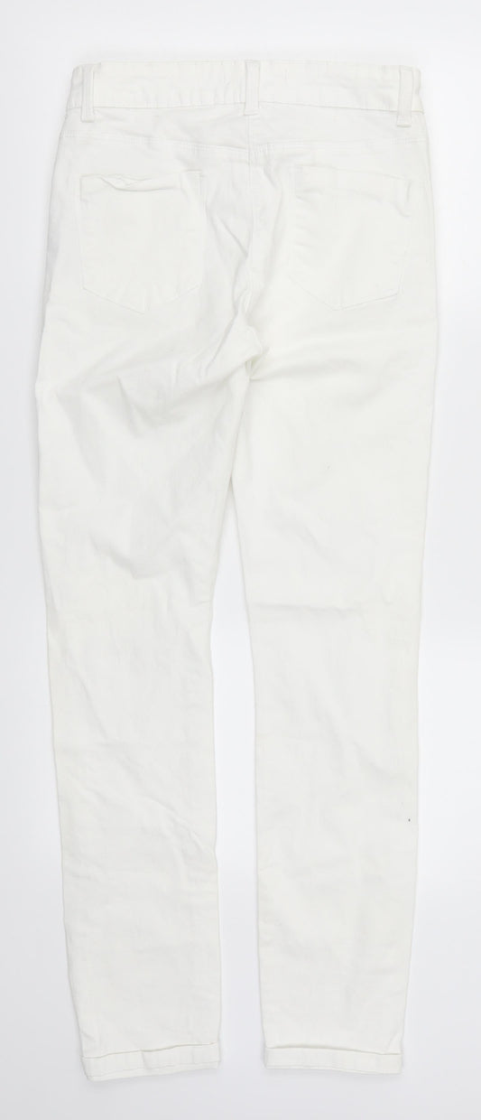 Papaya Womens White  Denim Skinny Jeans Size 10 L28 in