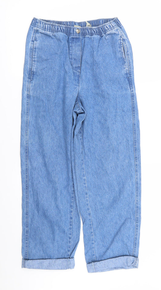 Classic Elements Womens Black  Denim Straight Jeans Size 6 L24 in - Stretch waistband