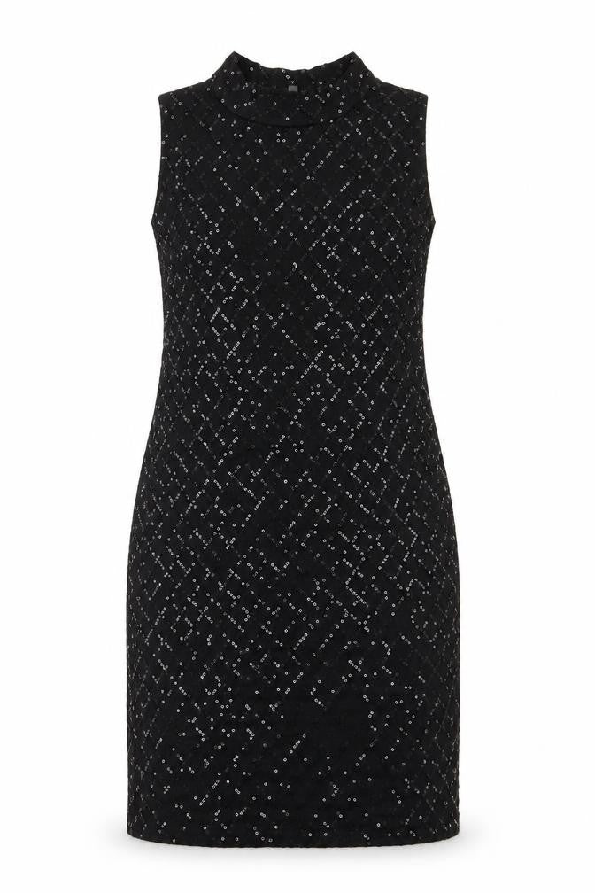 Womens Black   Pencil Dress  Size 12  - Sequins all over