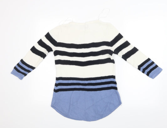 Kenar Womens Blue  Knit Pullover Jumper Size M