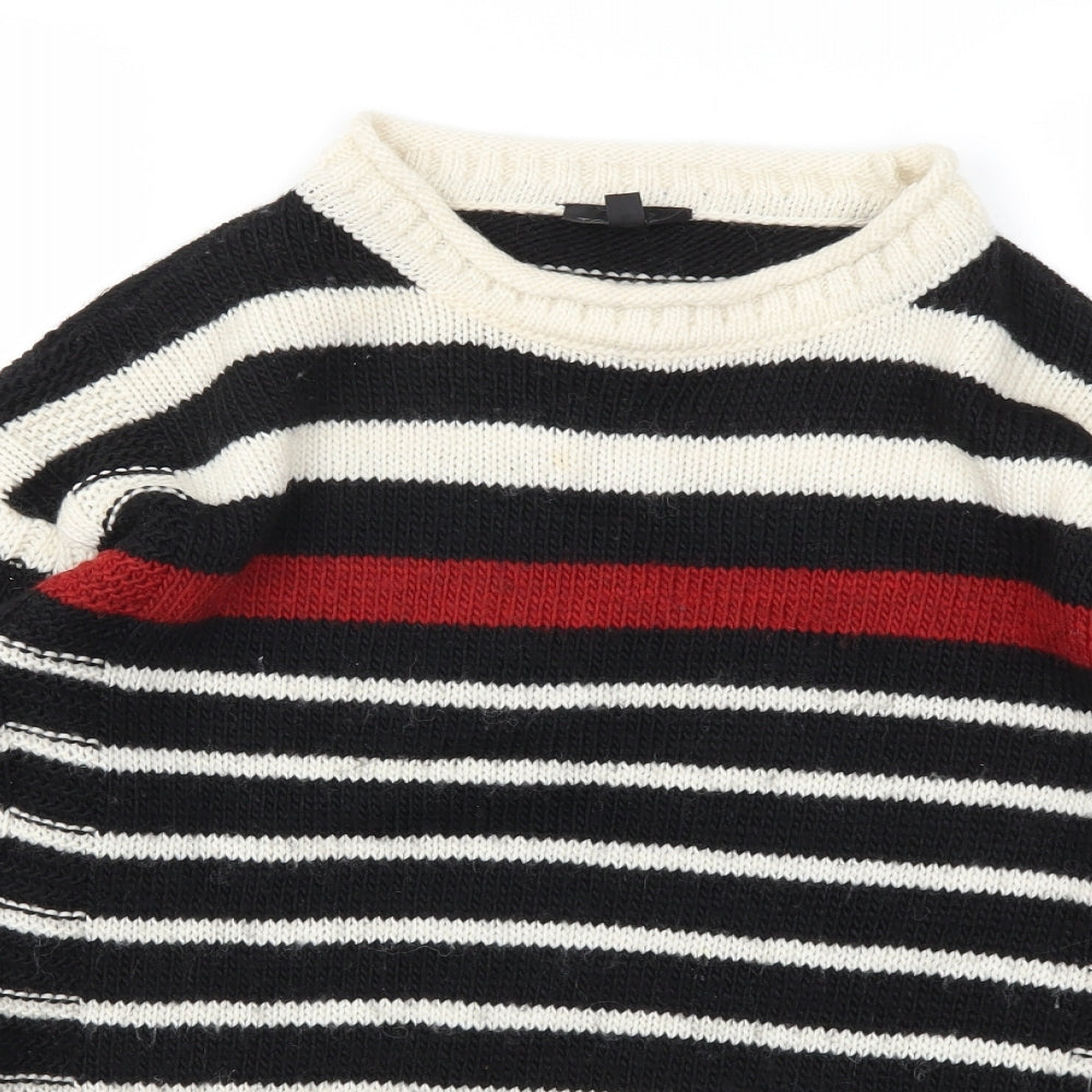 Topshop Womens Multicoloured Striped  Pullover Jumper Size 10