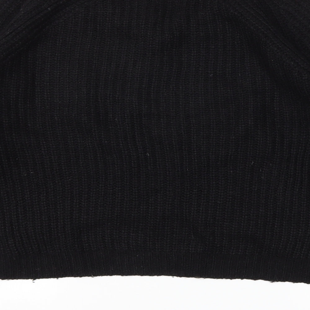 FIRST AND I  Womens Black Houndstooth  Pullover Jumper Size S