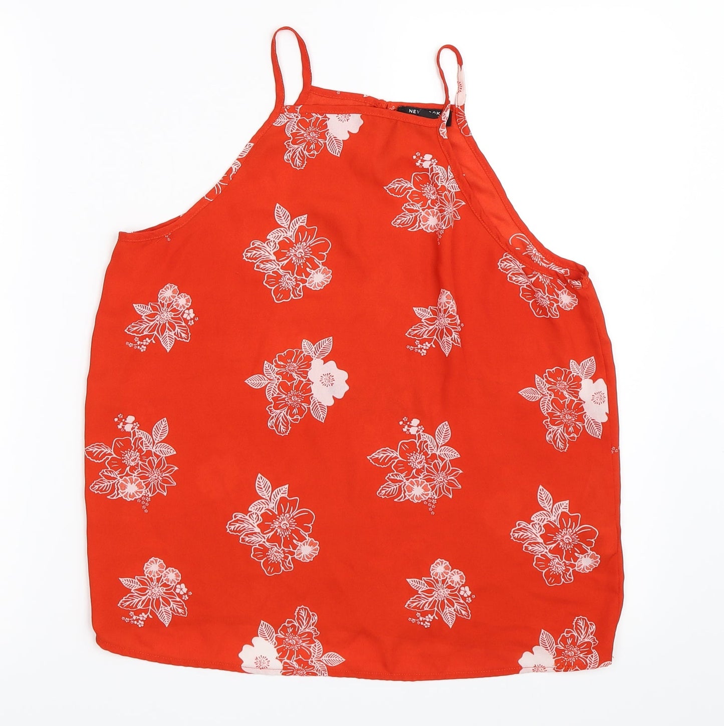 New Look Girls Red Floral  Basic Blouse Size 15 Years