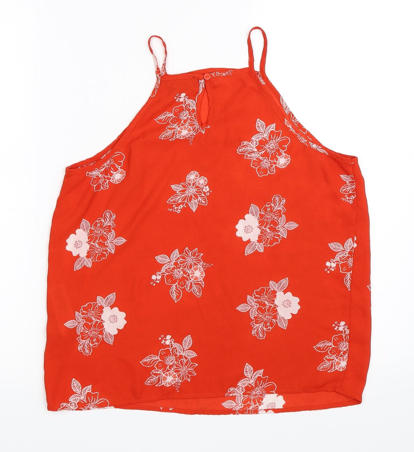 New Look Girls Red Floral  Basic Blouse Size 15 Years