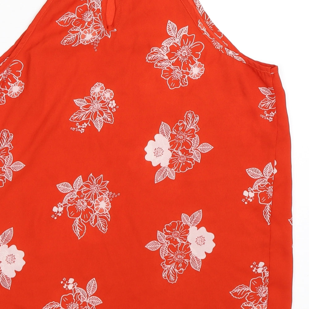 New Look Girls Red Floral  Basic Blouse Size 15 Years