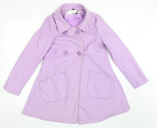 Preworn Womens Purple   Pea Coat Coat Size S