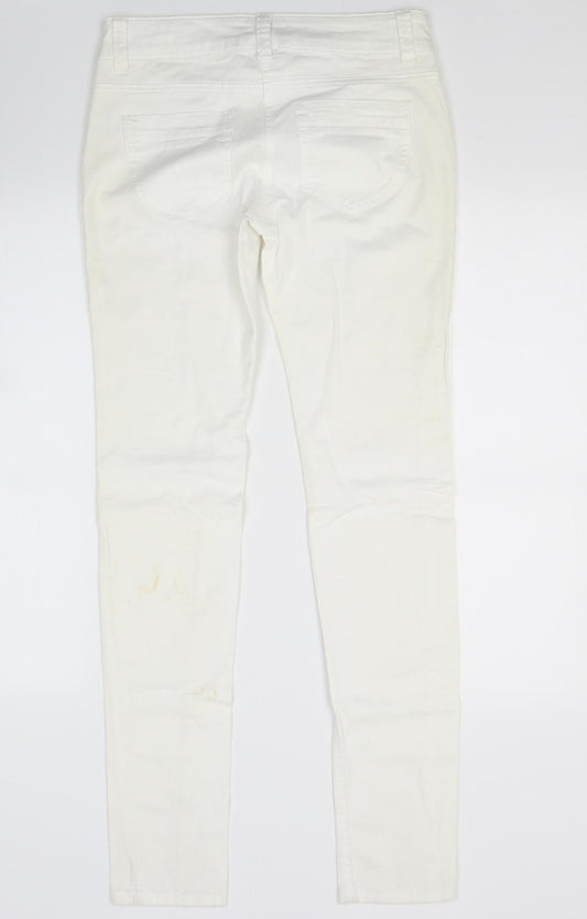 NEXT Womens White  Denim Skinny Jeans Size 6 L29 in