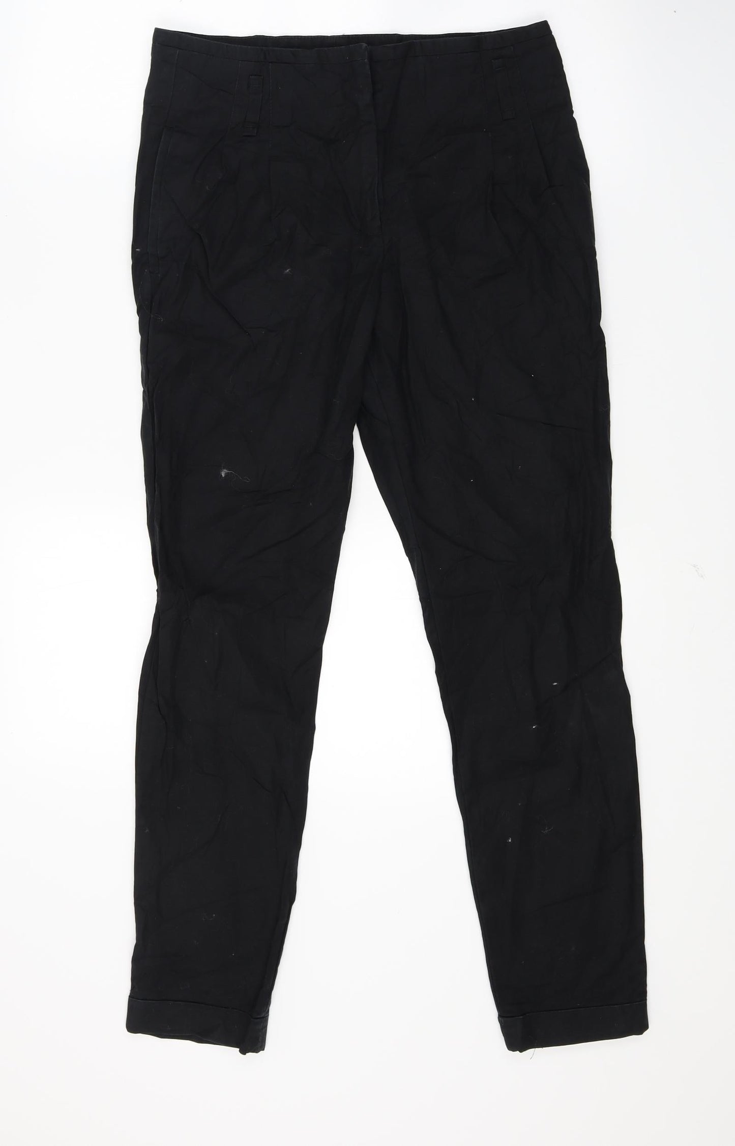 Preworn Womens Black   Trousers  Size 28 in L25 in