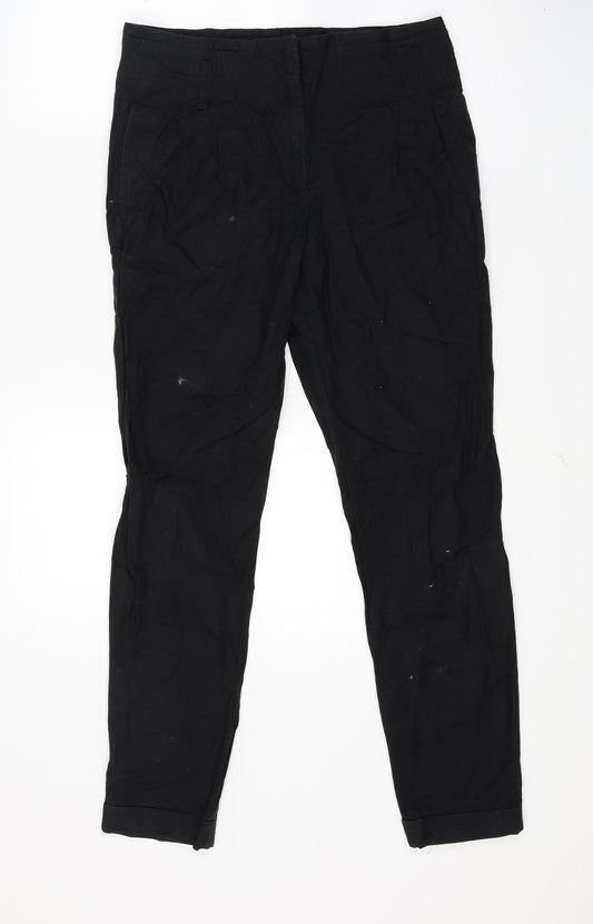Preworn Womens Black   Trousers  Size 28 in L25 in