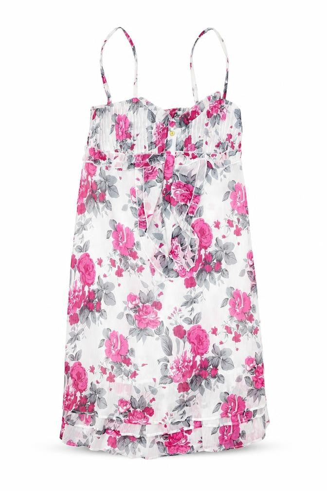 TSEGA  Womens White Floral  Basic Blouse Size S