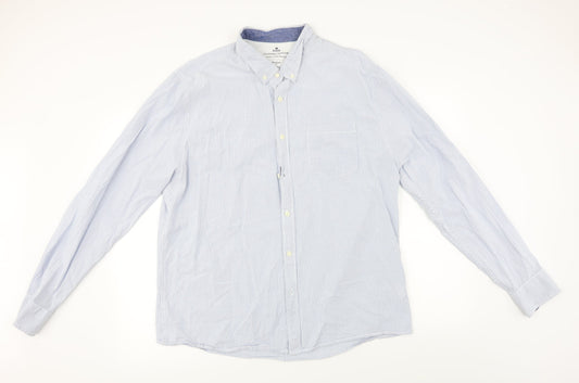 Easy  Womens Blue   Basic Button-Up Size XL