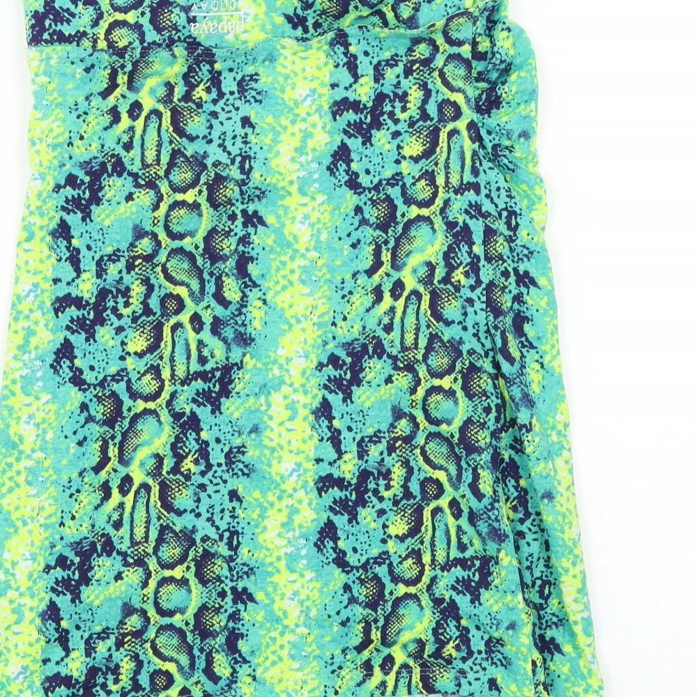 Matalan  Womens Green Animal Print  Bandage Skirt Size 14