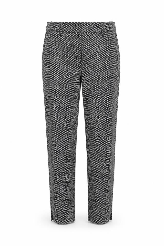H&M Womens White Geometric  Trousers  Size 8 L23 in