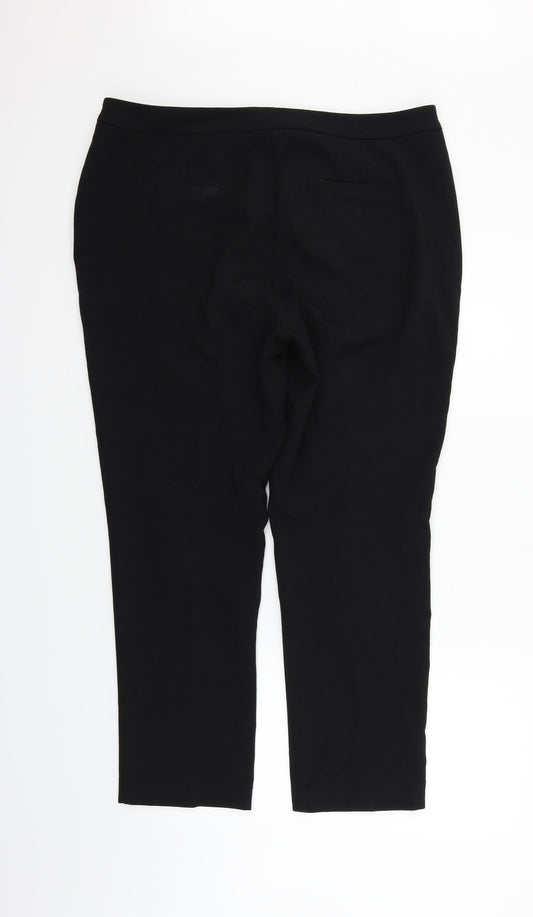 FWM Womens Black   Trousers  Size 16 L26 in