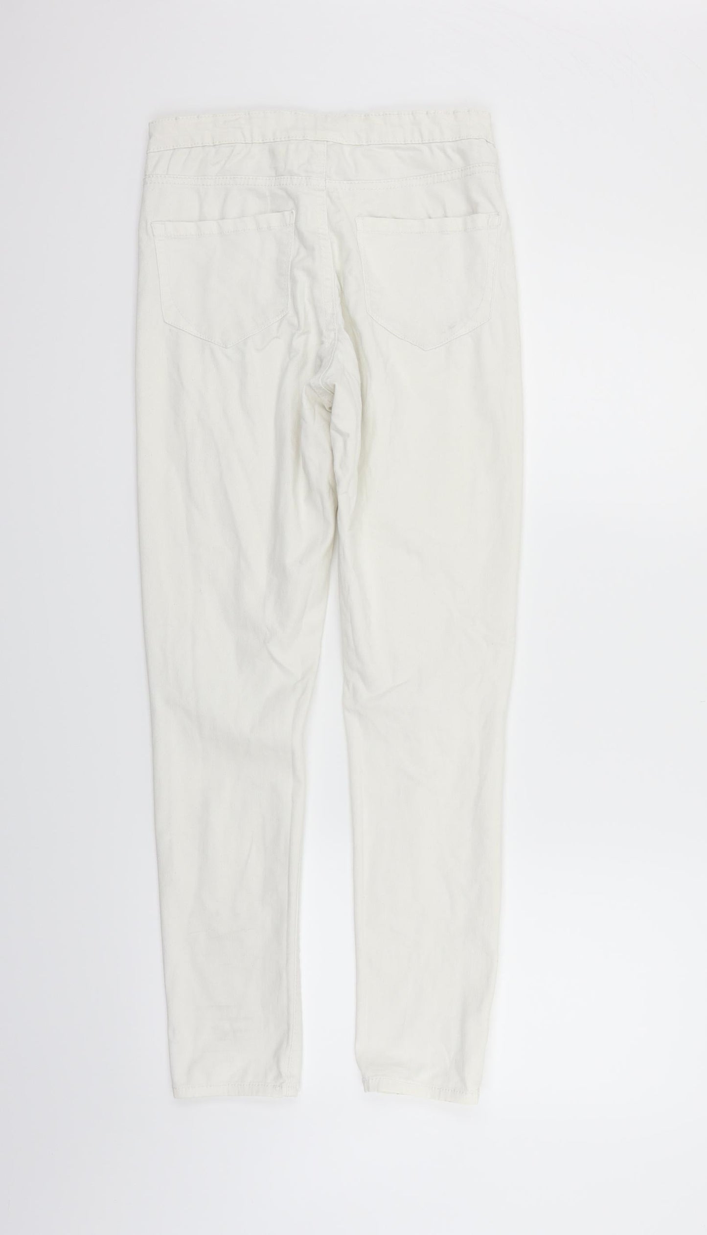 deniem & co Womens White   Trousers  Size 10 L27 in