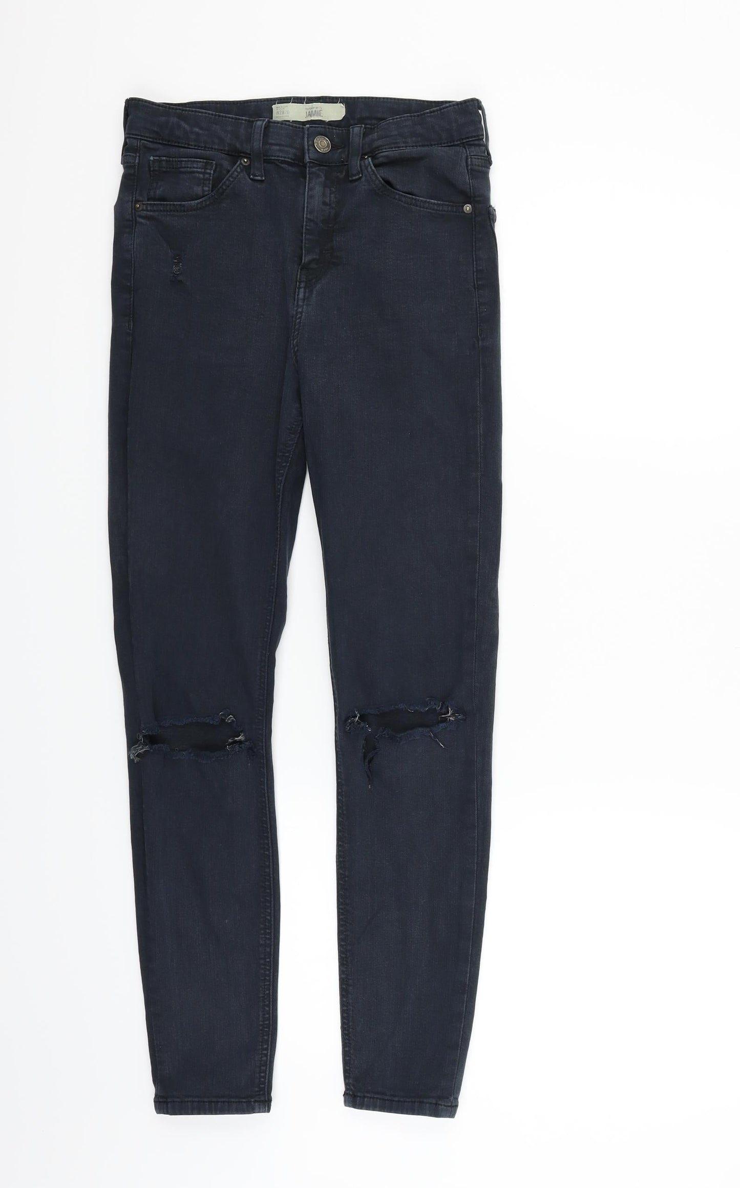 Topshop Womens Black   Trousers  Size S L26 in