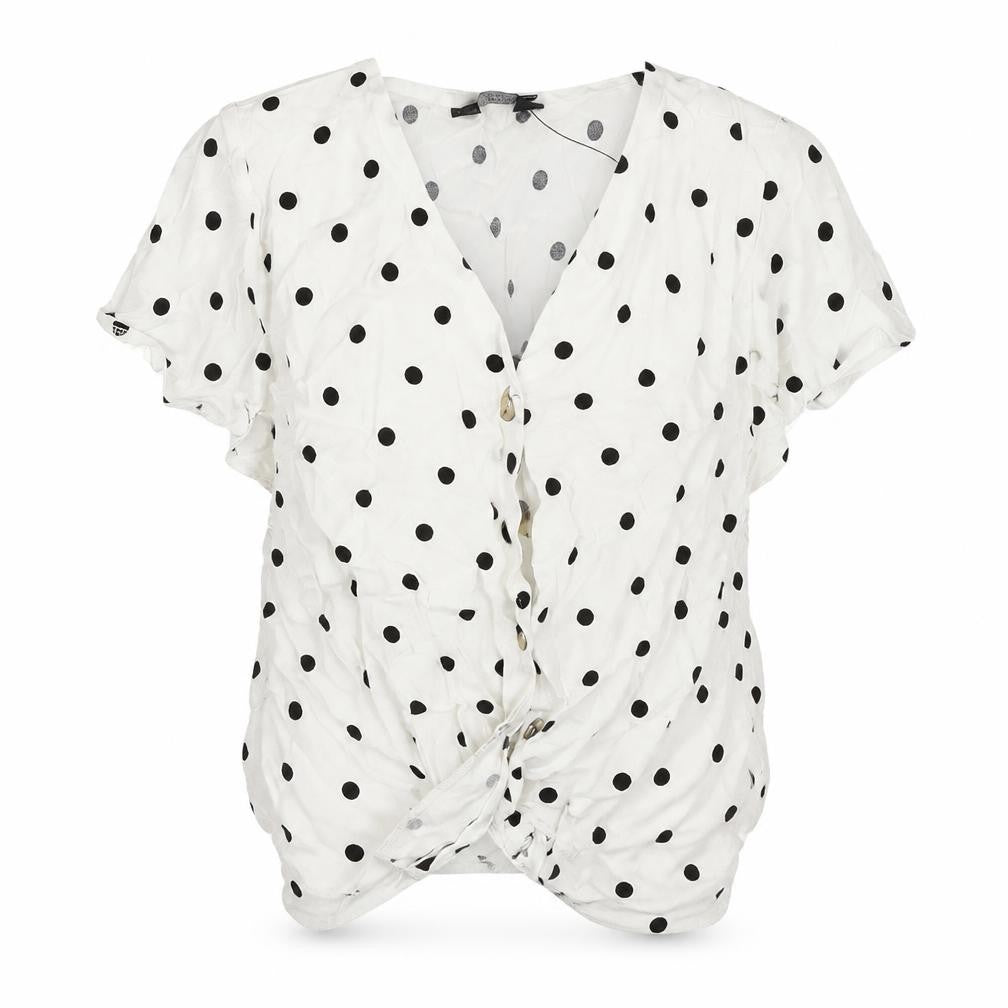 Primark Girls White Polka Dot  Basic Blouse Size 8-9 Years