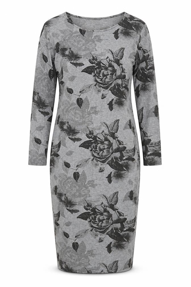 Next Womens Grey Floral  Sheath  Size 10